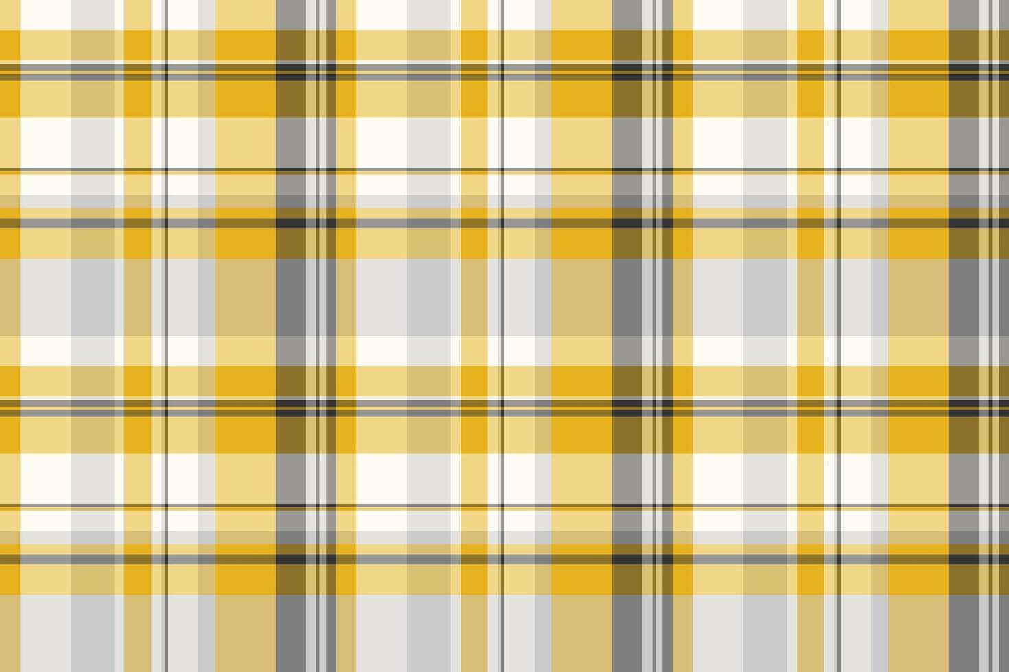 Elegant plaid pattern in gold, grey and white. Versatile background for textiles, fashion, and design projects. Represents warmth, style and refined aesthetic. vector