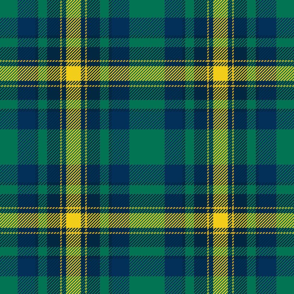 Classical fabric textile seamless, nostalgic check texture. Overlayed plaid background tartan pattern in teal and dark colors. vector