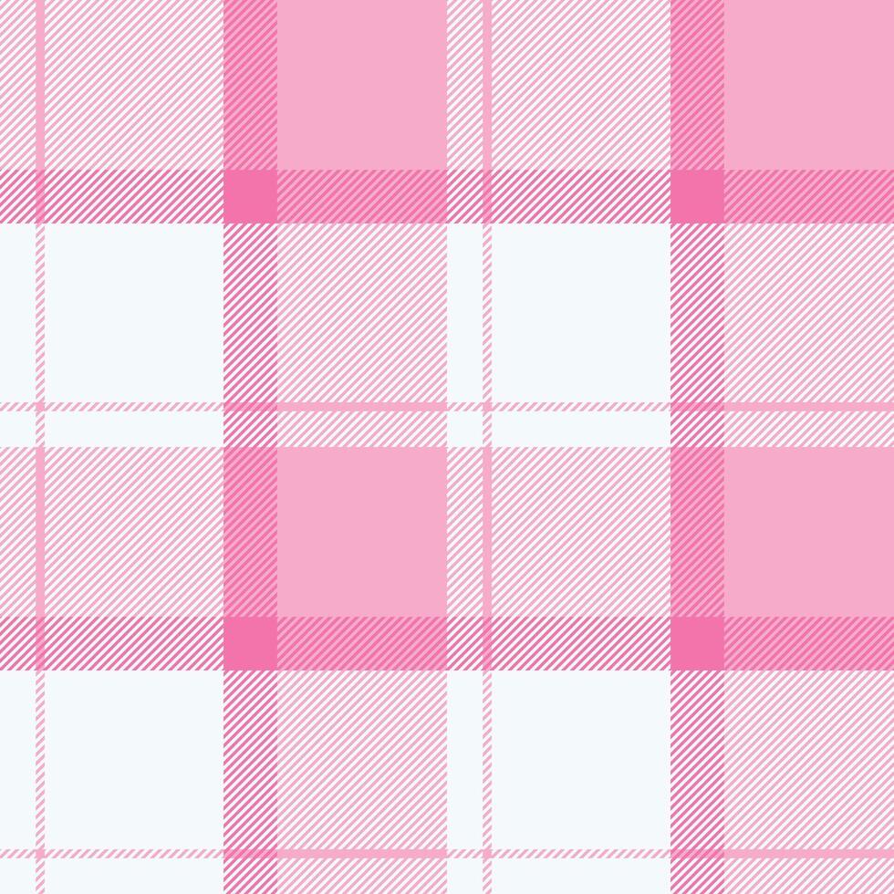 Sweet pink and white plaid pattern. Perfect for textile design, fashion, or scrapbooking projects. This delicate, repeating texture evokes feelings of softness and femininity. vector