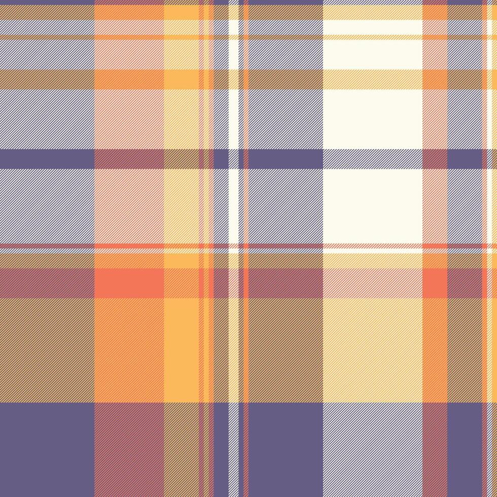 Warmtoned plaid pattern. Seamless texture with intersecting lines for backgrounds, textiles, crafts, and design. Represents comfort and traditional style. vector
