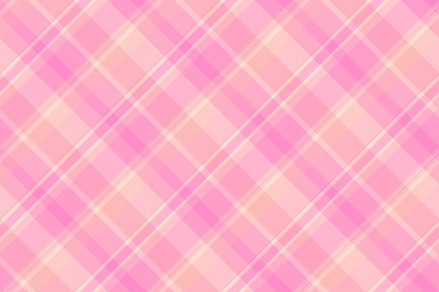 Soft pink and peach diagonal plaid pattern. Ideal for feminine designs, backgrounds, textiles, or packaging. A gentle, subtle texture adds visual interest. vector