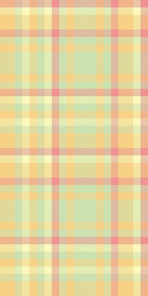 Pastel plaid pattern. Soft, delicate texture ideal for textile designs, backgrounds, or website layouts. Evokes feelings of warmth, comfort, and spring. Versatile and visually appealing. vector