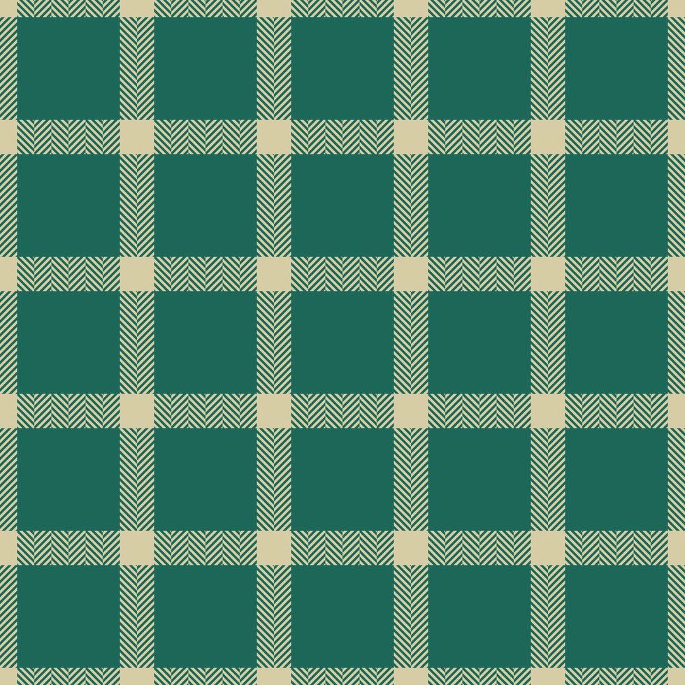 Elegant teal and beige herringbone plaid pattern. Perfect for textile design, website backgrounds, or seasonal projects. This timeless design evokes feelings of warmth and sophistication. vector