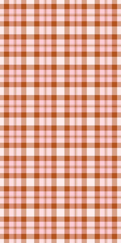 Christmas card textile plaid tartan, strong texture background fabric. Woven pattern check seamless in orange and red colors. vector