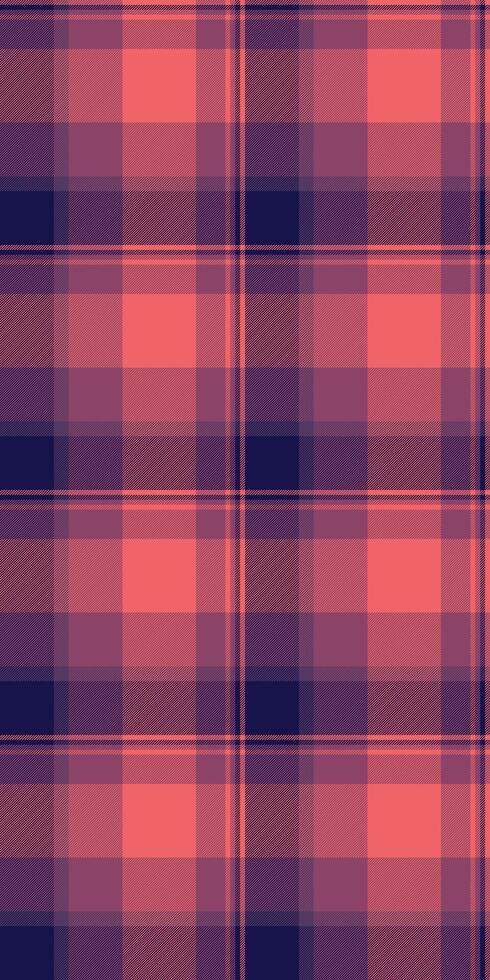 Stylish coral and navy plaid pattern. Perfect for textile design, fashion, backgrounds, and website templates. vector
