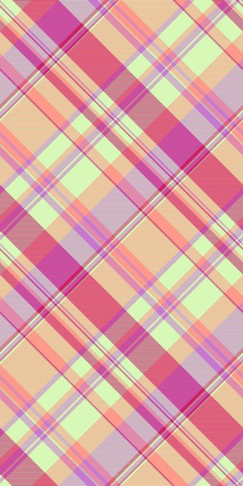 Subtle tartan fabric texture, track check textile plaid. Vichy seamless background pattern in light and red colors. vector
