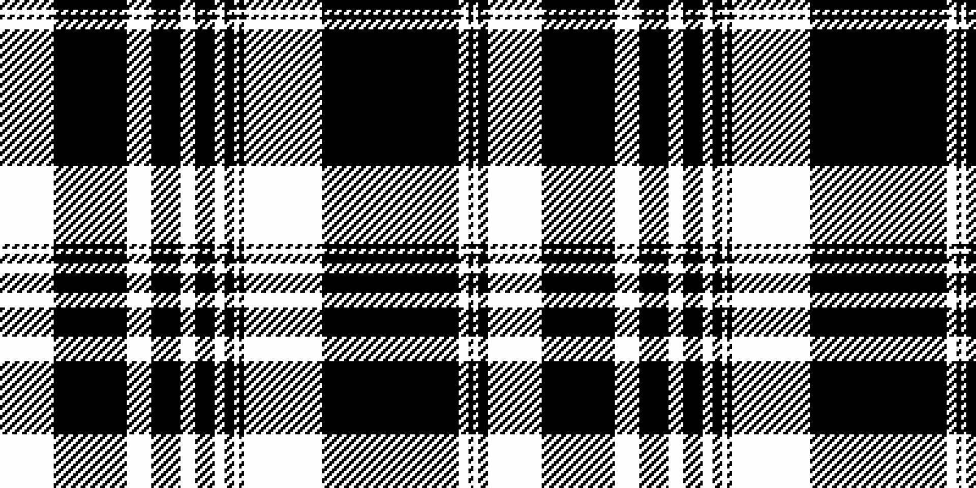 Stylish black and white plaid pattern. Perfect for textile designs, website backgrounds, or fashion illustrations. This classic geometric texture evokes a sense of order and timeless elegance. vector