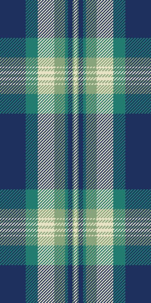 Display check tartan, home pattern fabric texture. Upscale background seamless plaid textile in blue and teal colors. vector