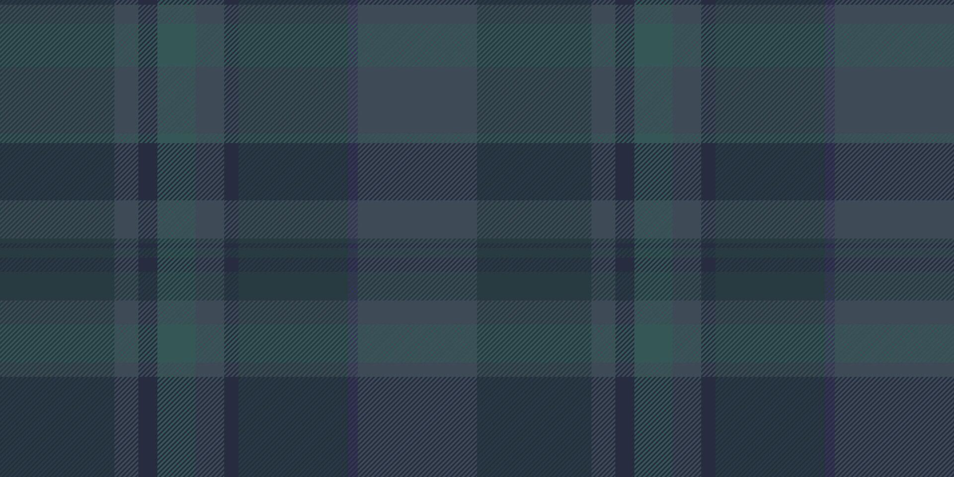 Sophisticated dark teal and navy plaid pattern. Perfect for textile design, fashion, website backgrounds, or creating a classic, elegant aesthetic. vector