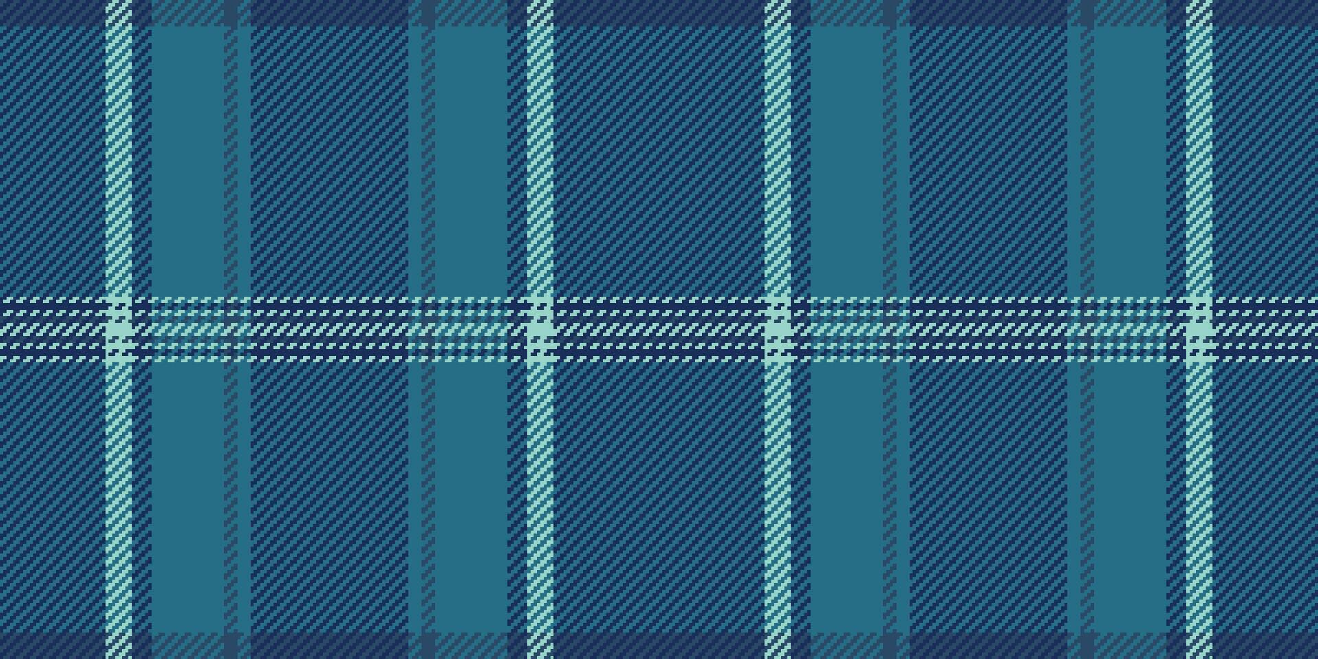 Seamless teal and navy blue plaid pattern. Perfect for textile design, website backgrounds, or fashion projects. Subtle texture adds visual interest and evokes feelings of calm and sophistication. vector