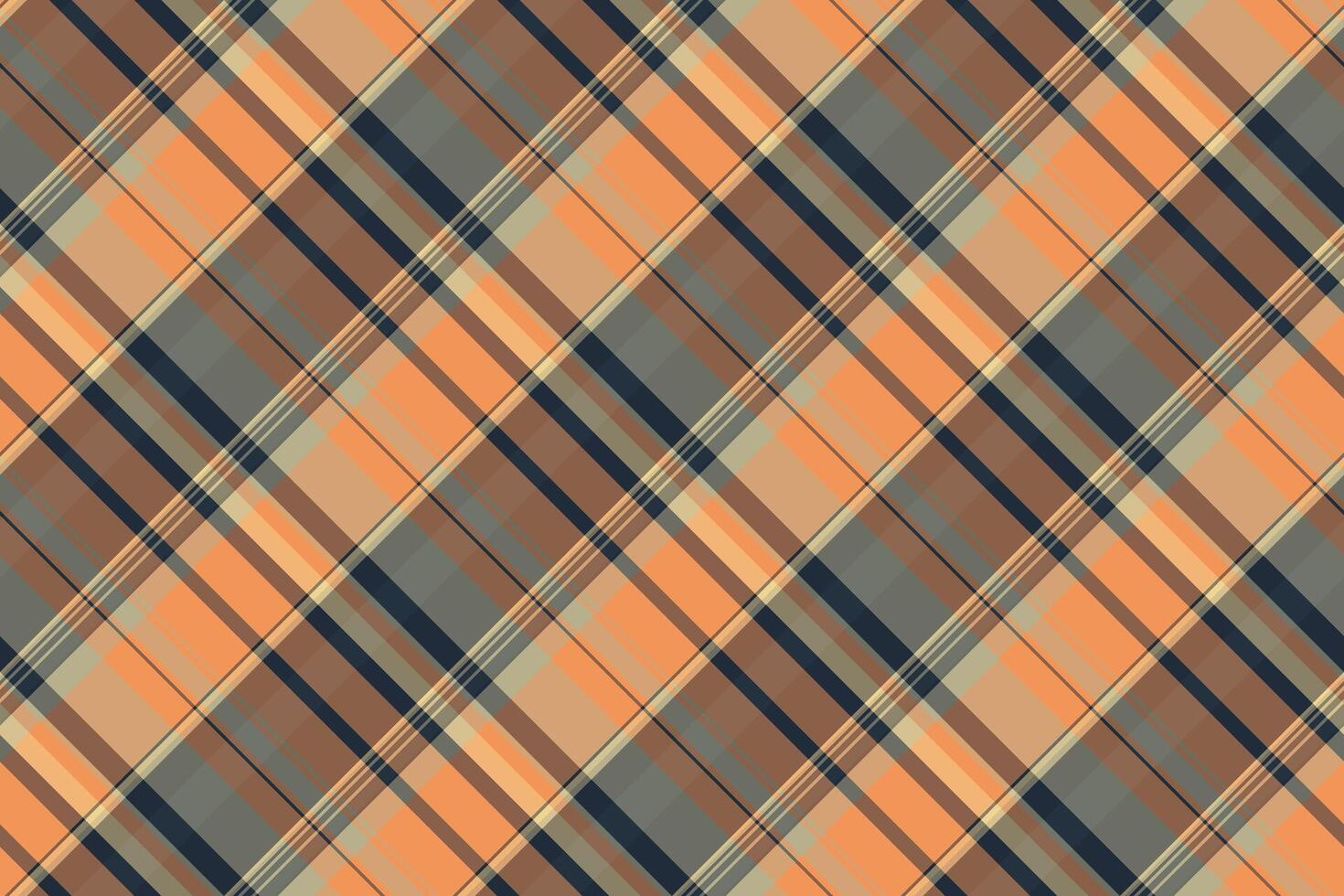 Subtle diagonal plaid pattern in muted orange, brown, and gray tones. Perfect for textile design, backgrounds, or autumnal themes. vector