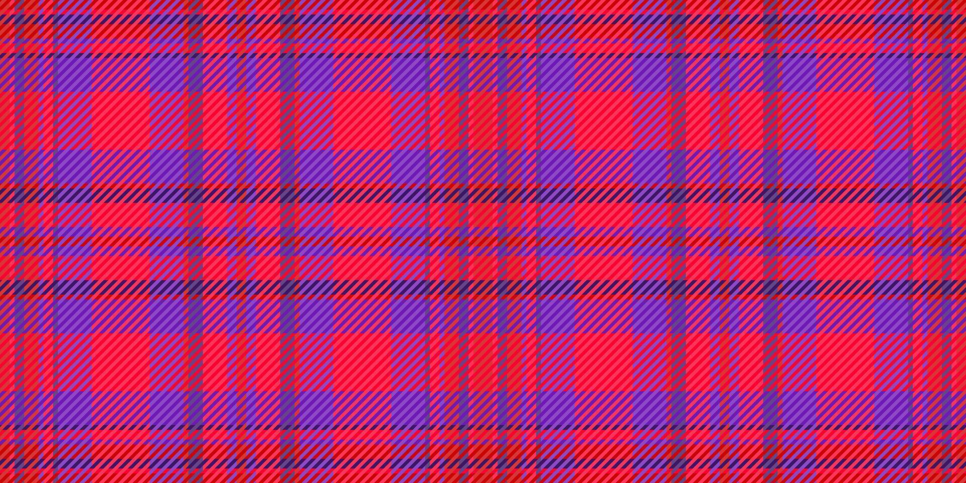 Vibrant red and purple plaid pattern. Perfect for textile design, fashion, website backgrounds, or any project needing bold geometric texture. This seamless repeat offers a modern and stylish feel. vector