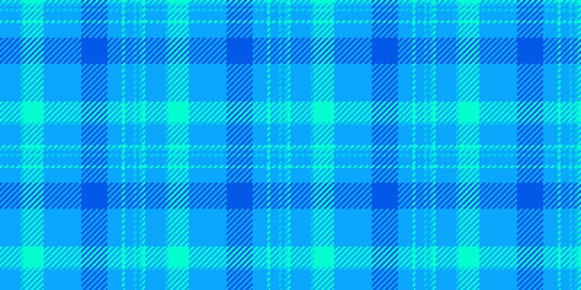 Vibrant teal and blue plaid pattern. Perfect for textile design, website backgrounds, or fashion projects. vector