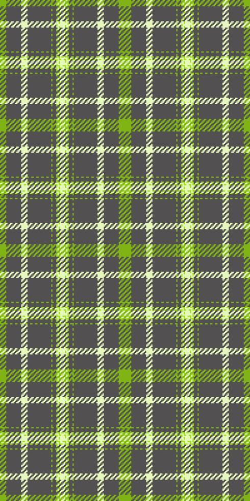 Vibrant lime green and gray plaid pattern. Perfect for textile design, fashion, website backgrounds, or any project needing a fresh, stylish texture. vector