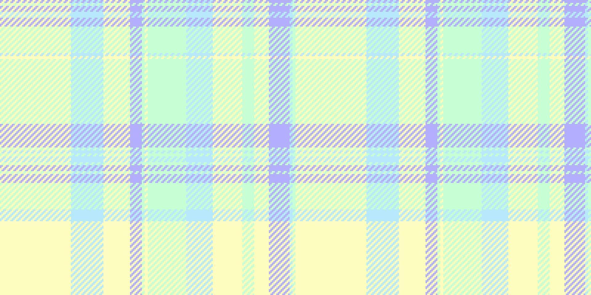 Pastel plaid pattern. Subtle, soft colors create a calming, gentle texture ideal for website backgrounds, textile designs, or stationery. This delicate design evokes feelings of serenity and spring. vector