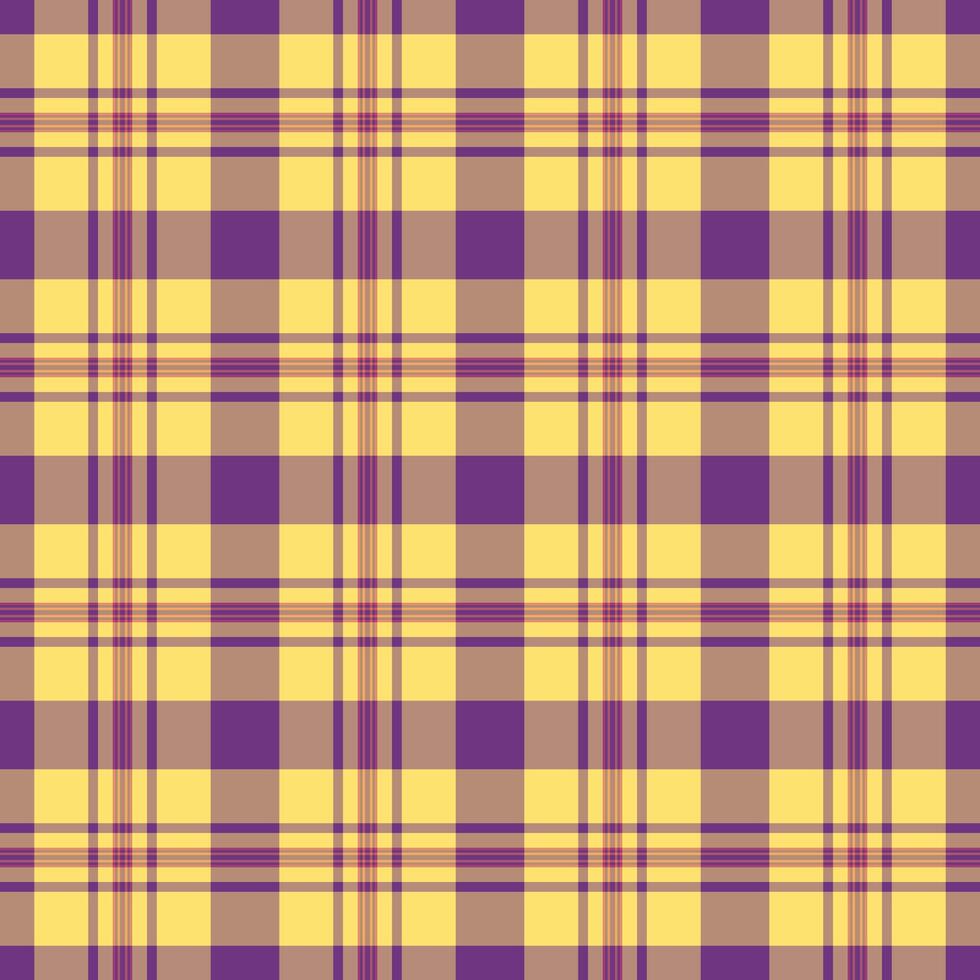 Tropical tartan textile check, straight background texture. Vivid pattern fabric plaid seamless in orange and eminence colors. vector