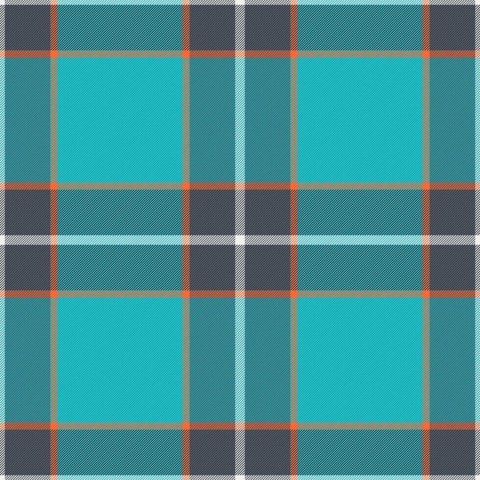 Vibrant teal and gray plaid pattern. Perfect for textile design, fashion, home decor, and web backgrounds. vector