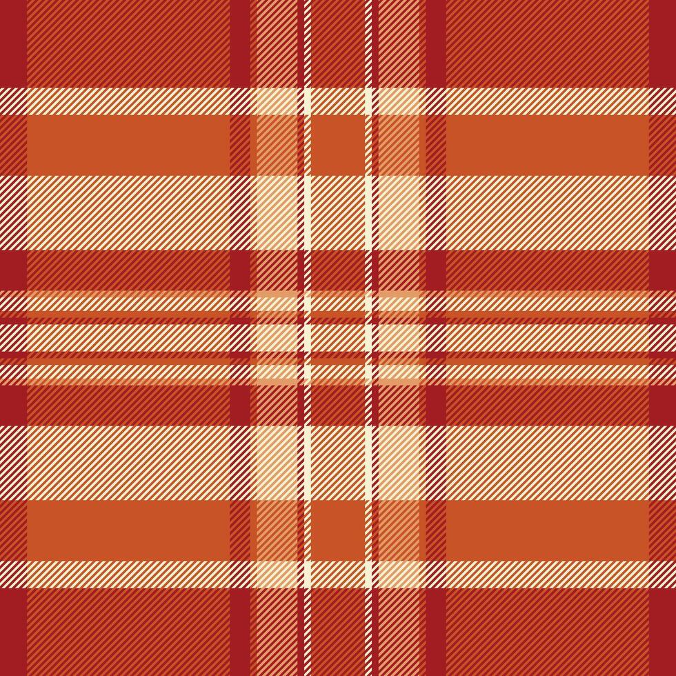 Warm autumnal plaid pattern. Perfect for fallthemed designs, textile prints, or website backgrounds. The rich orange and cream tones evoke feelings of warmth and comfort. vector