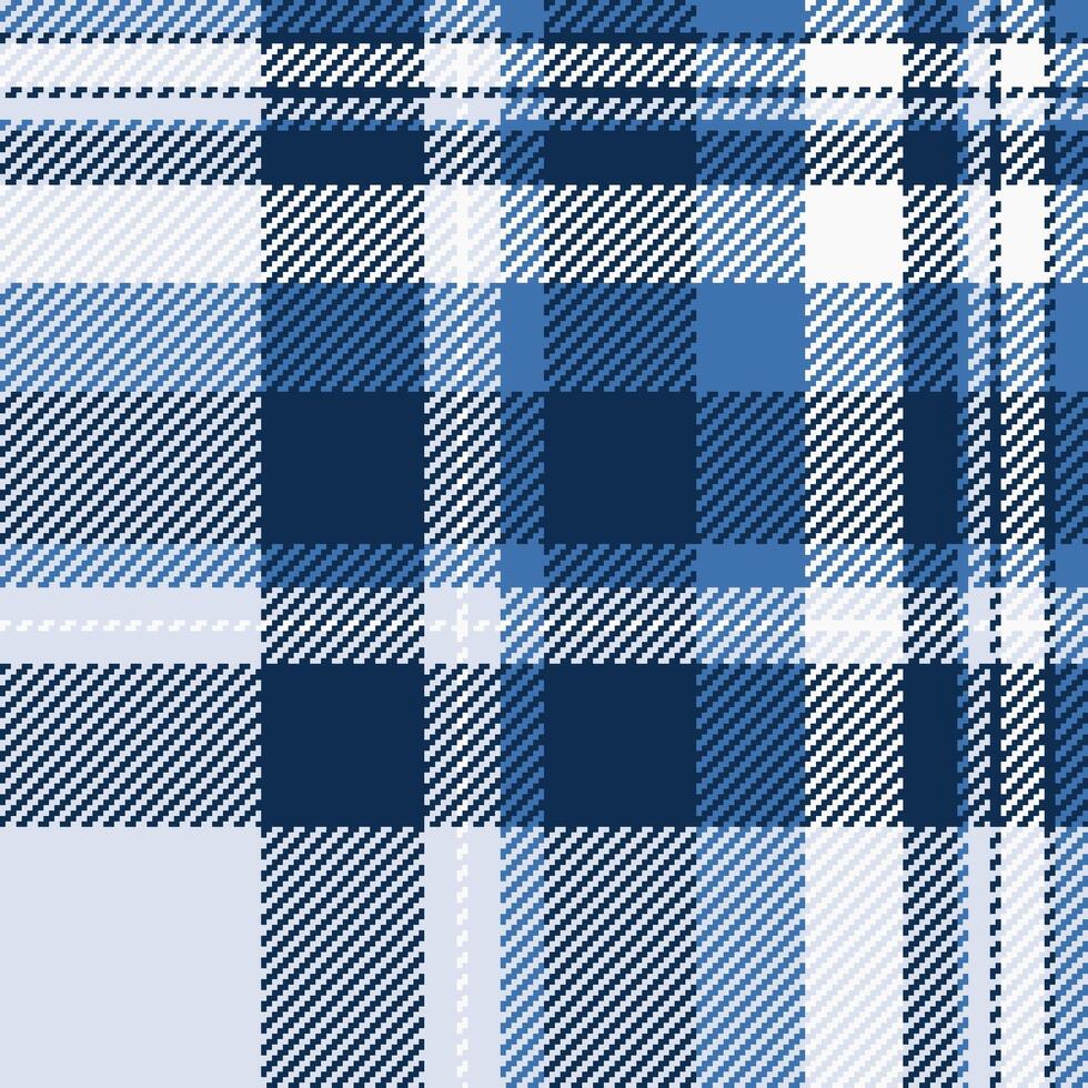 Sophisticated blue and white plaid pattern. Perfect for textile design, website backgrounds, or apparel. This classic check evokes feelings of warmth and comfort, ideal for autumn or winter themes. vector