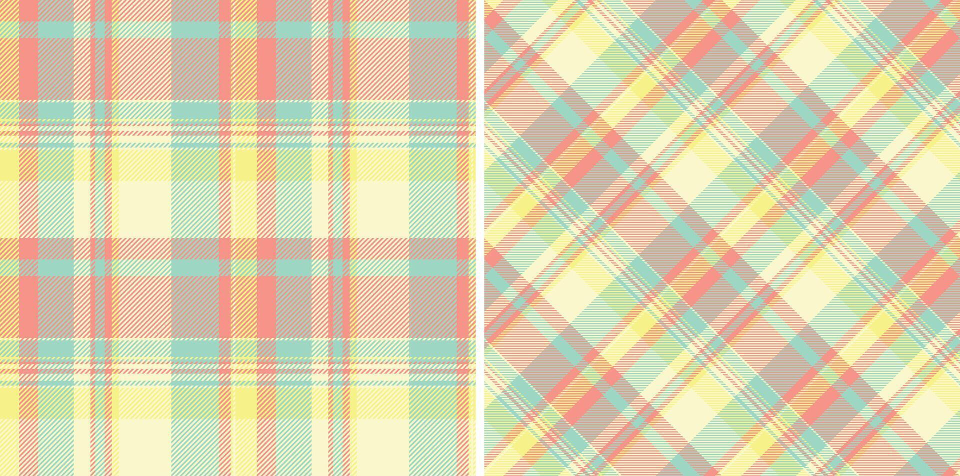 Pastel plaid pattern. Soft, versatile background for spring, Easter, or baby themes. Ideal for textiles, invitations, and digital design projects. vector