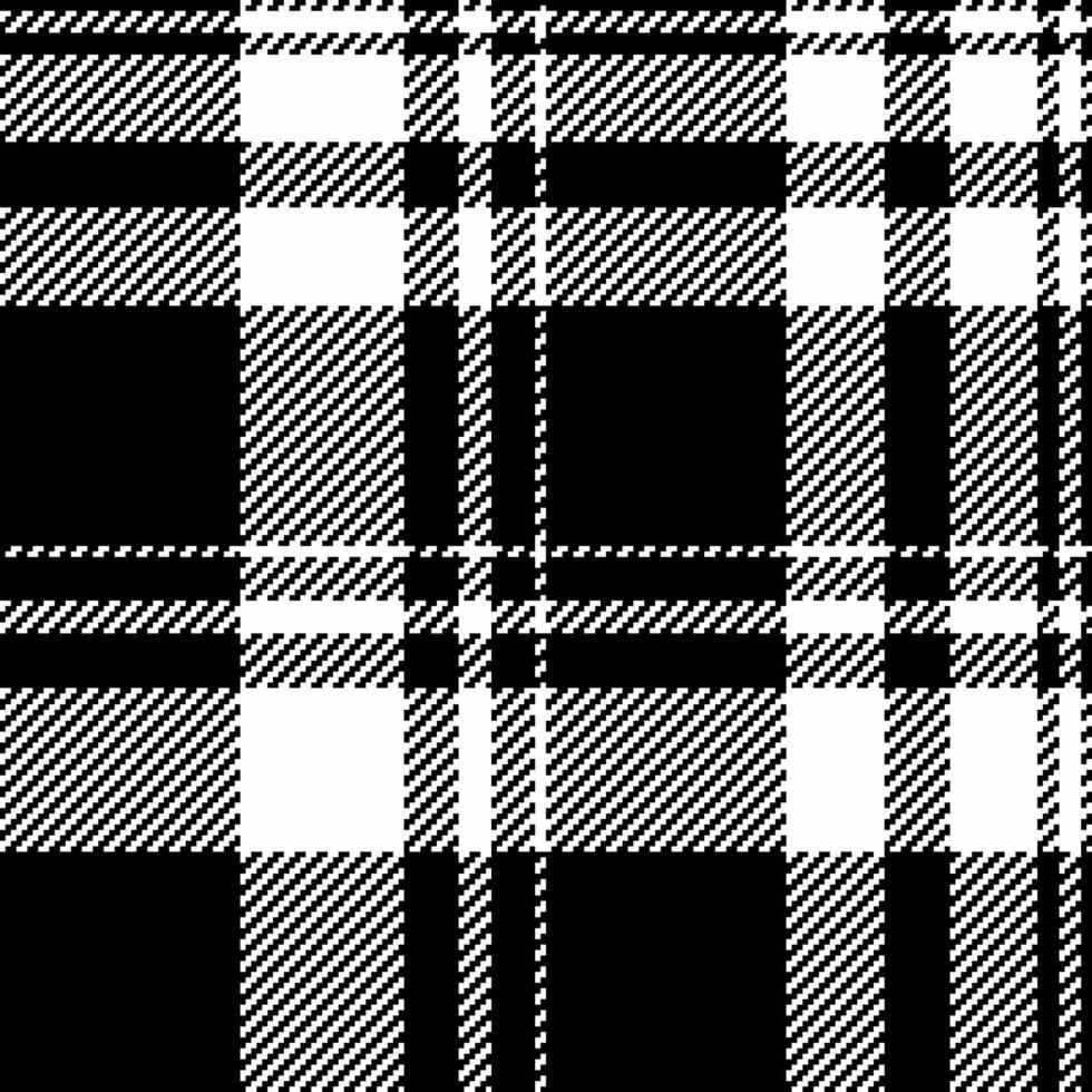 Classic black and white tartan pattern. Timeless textile design, perfect for backgrounds, fashion, or graphic design. A versatile and stylish texture. vector