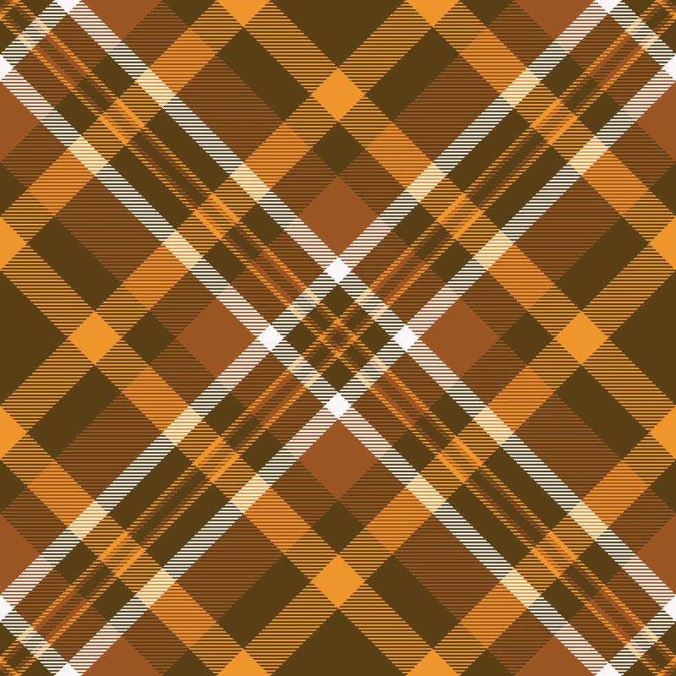 Classic plaid pattern with warm, earthy tones. Ideal for backgrounds, textiles, or designs needing a touch of tradition and rustic charm. Seamless graphic included. vector