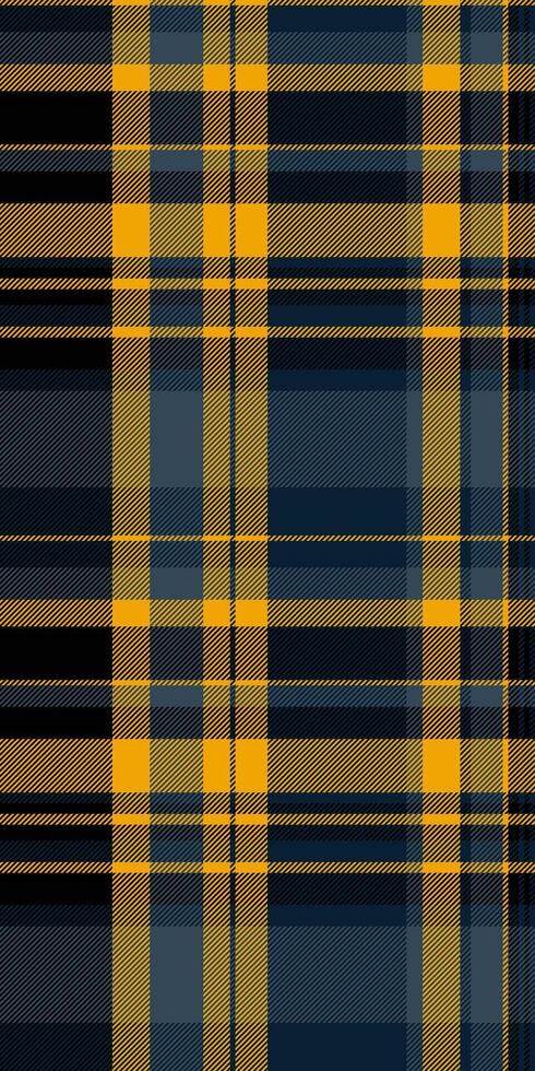 Vibrant yellow and navy plaid pattern. Perfect for textile design, fashion, backgrounds, and website design. This seamless texture offers a classic, sophisticated look with a modern twist. vector