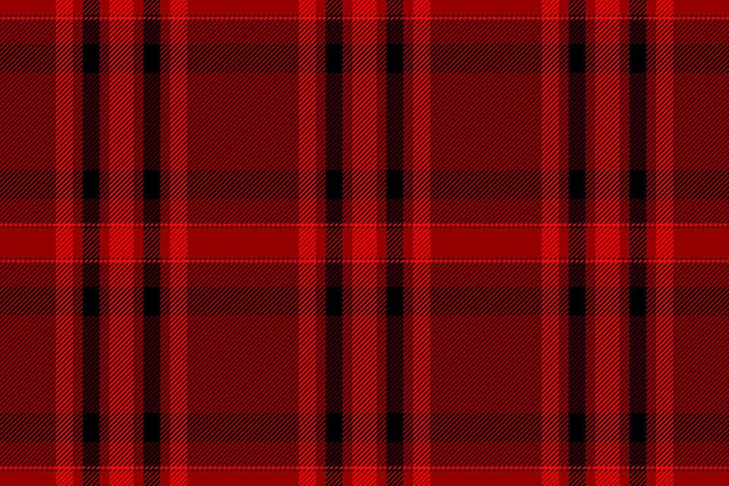 Bold red and black plaid pattern. A classic textile design perfect for backgrounds, fabric prints, or fashion projects. The rich color contrast creates a visually striking and versatile image. vector