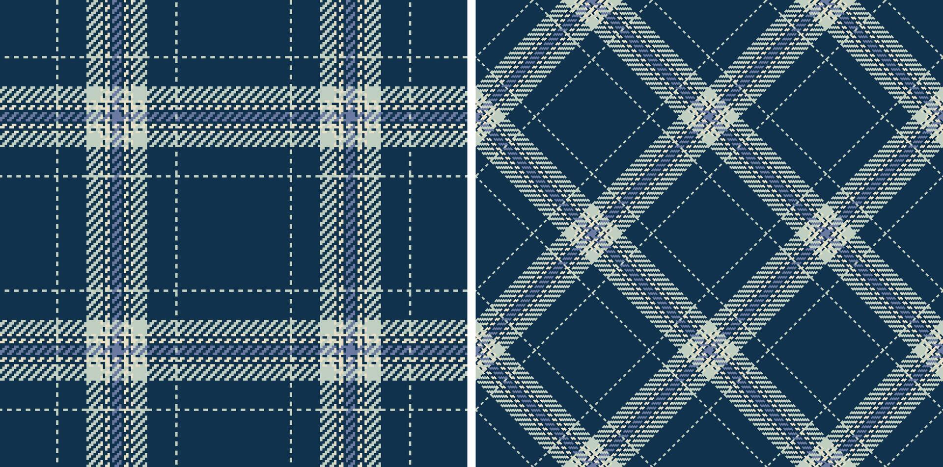 Classic tartan patterns in rich navy hues. Versatile backgrounds ideal for textile design, branding, or fashionrelated projects. Timeless texture and style. vector