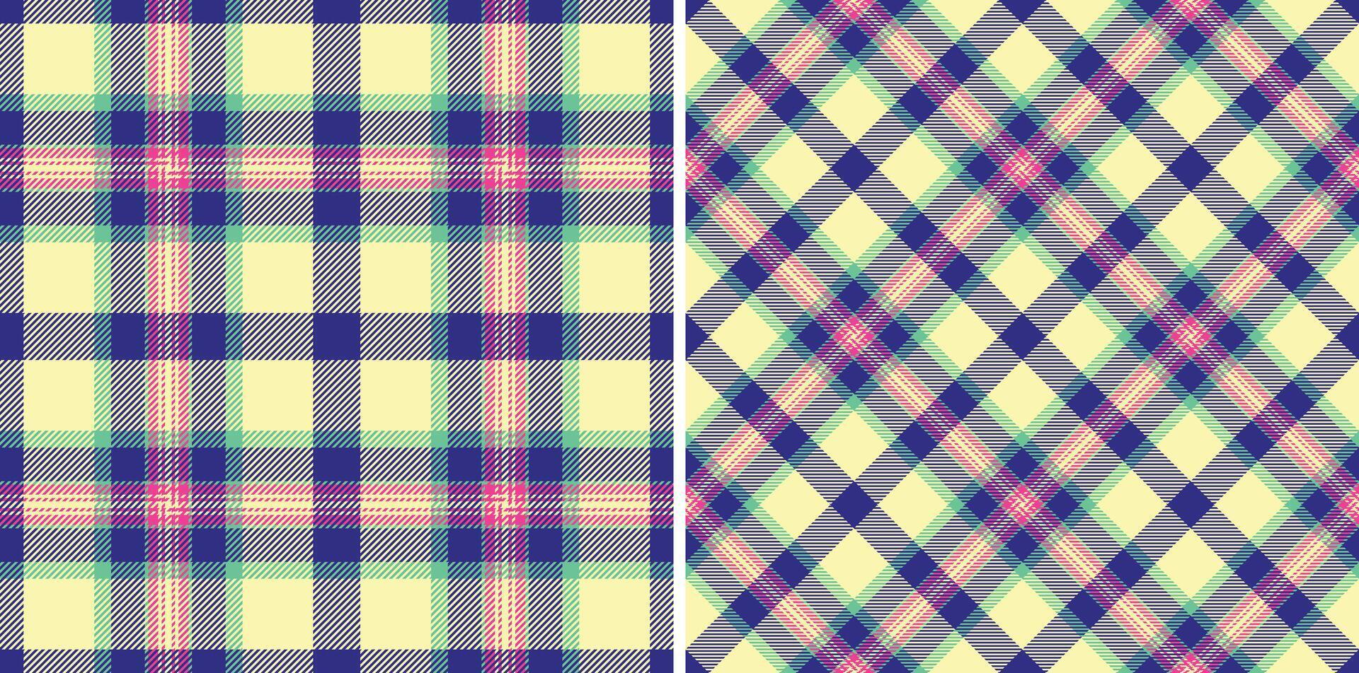 Colorful plaid pattern, classic tartan design. Traditional textile backdrop, versatile for fashion or design. Elegant, vibrant, and eyecatching. vector