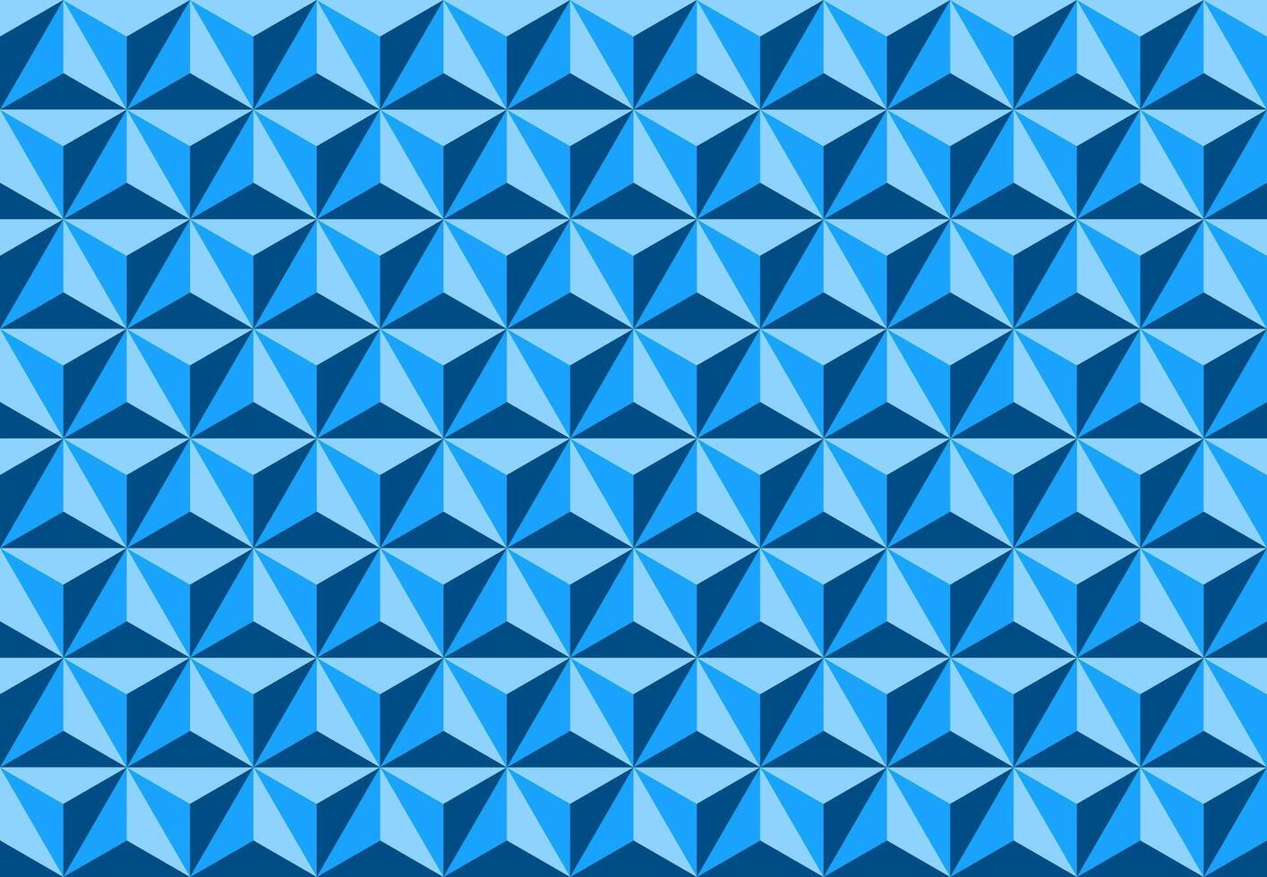 seamless geometric background with blue tones and 3D illusion vector