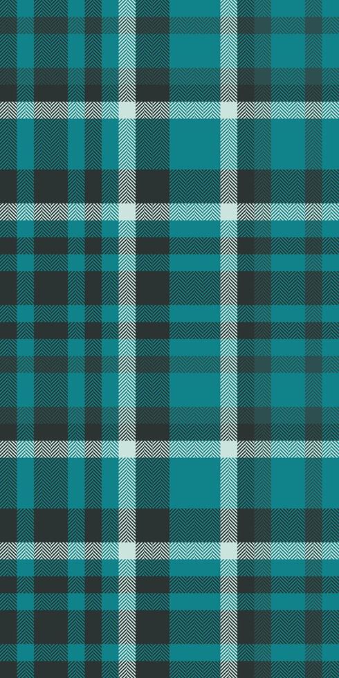 Vibrant teal and charcoal plaid pattern. Perfect for textile design, fashion, and website backgrounds. This classic check evokes feelings of comfort, tradition, and style. vector