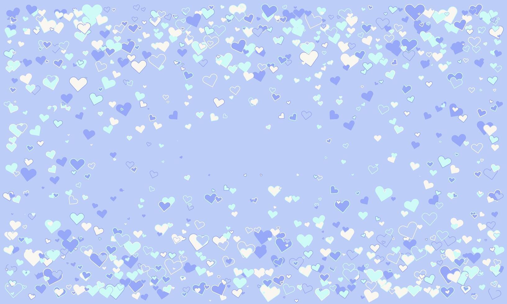 Lovely pastel hearts scattered across a soft lavender background. Perfect for Valentines Day, wedding invitations, baby announcements, or any project needing a touch of romantic charm. vector