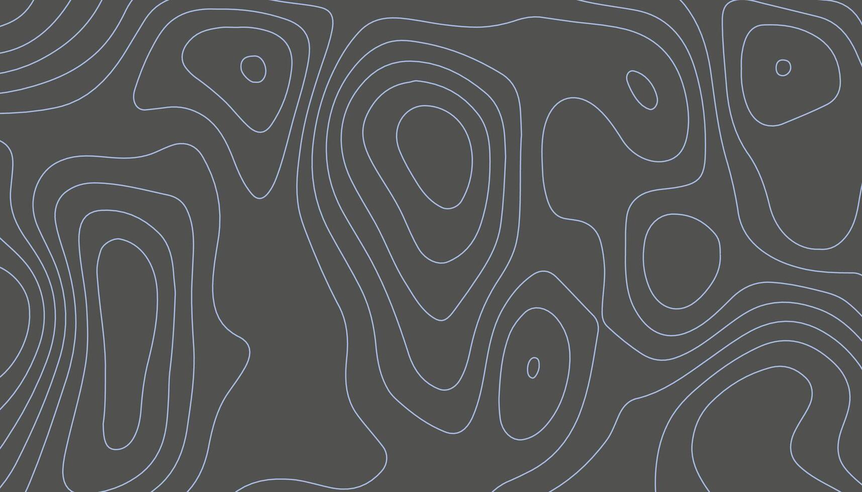 Dark Abstract Topographic Background with Light Blue Contour Lines vector