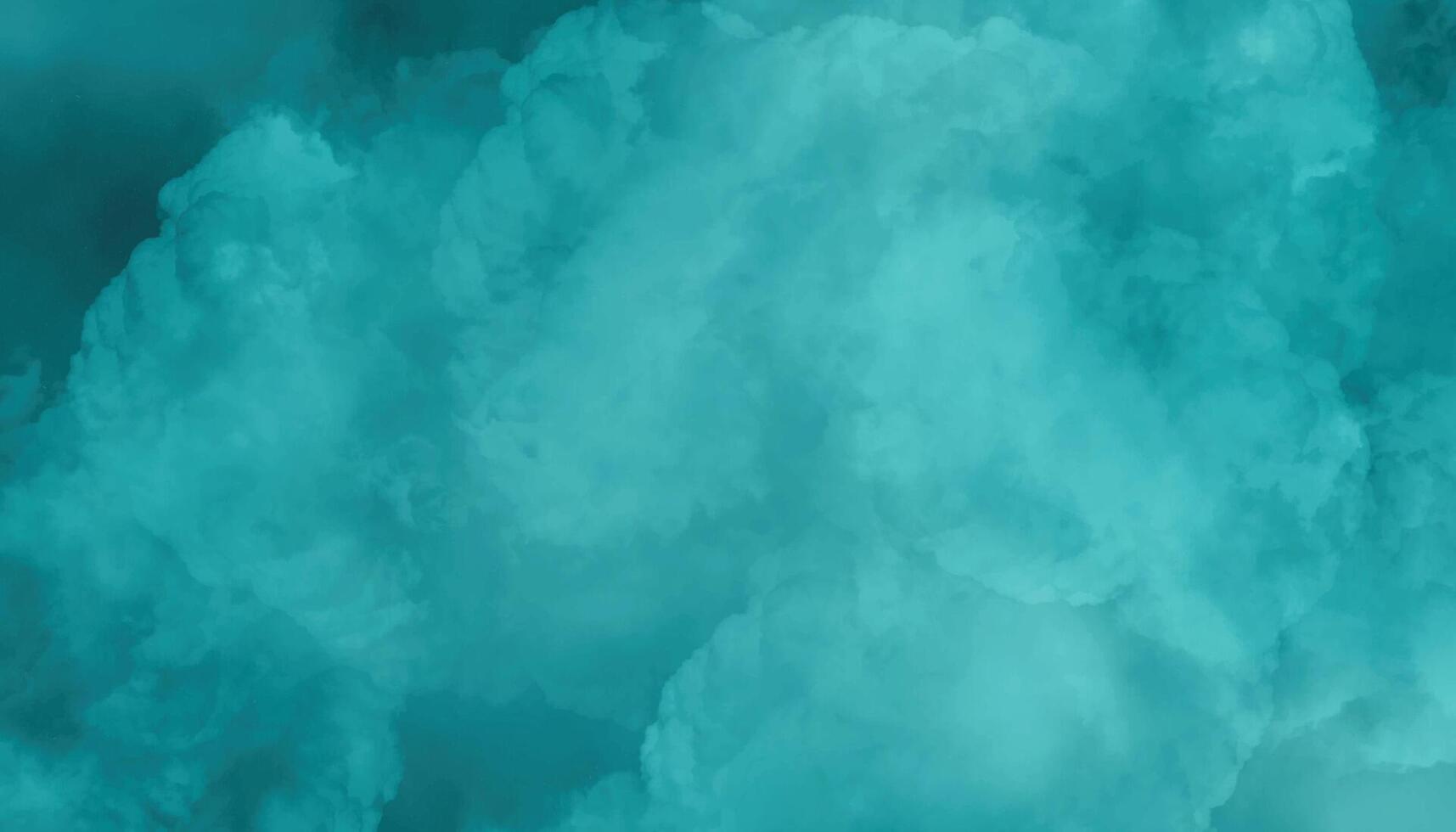 Turquoise Blue Smoke Cloud Background vector
