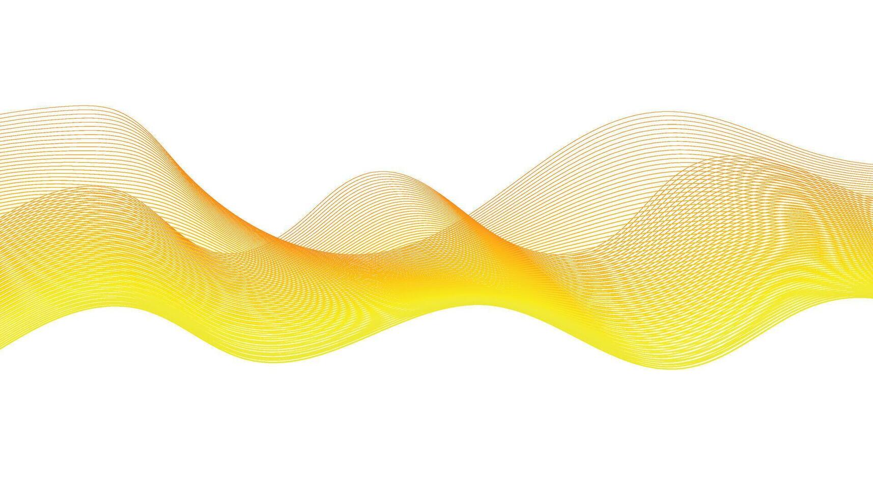 Yellow and Orange Abstract Wave Background vector