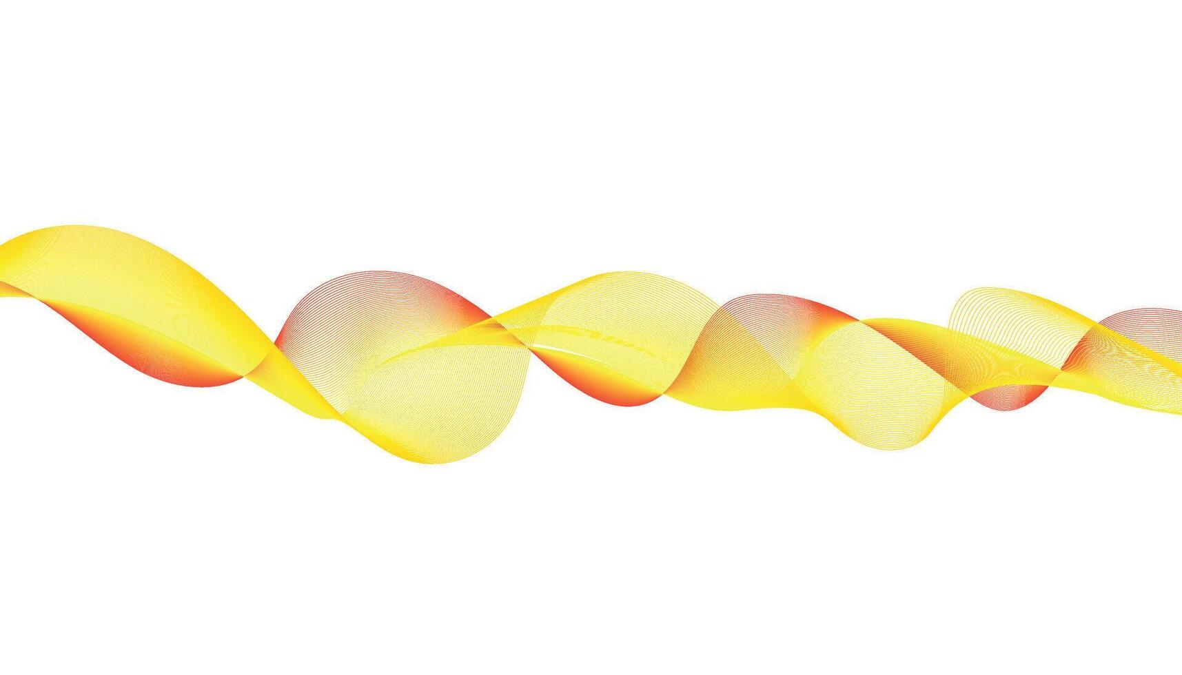 Yellow and Red Abstract Wave Lines vector