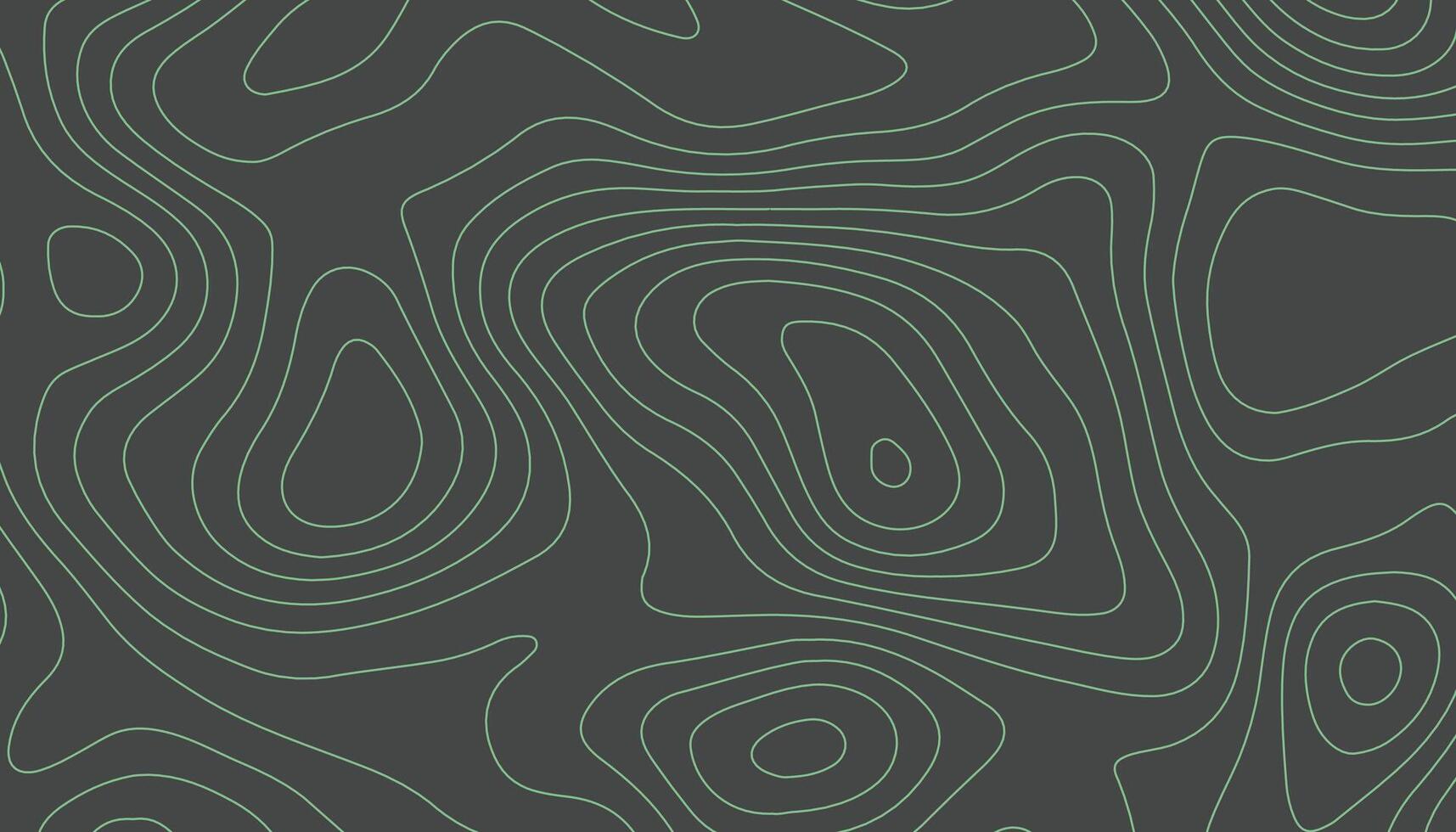 Dark Topographic Map Background with Blue Contour Lines vector