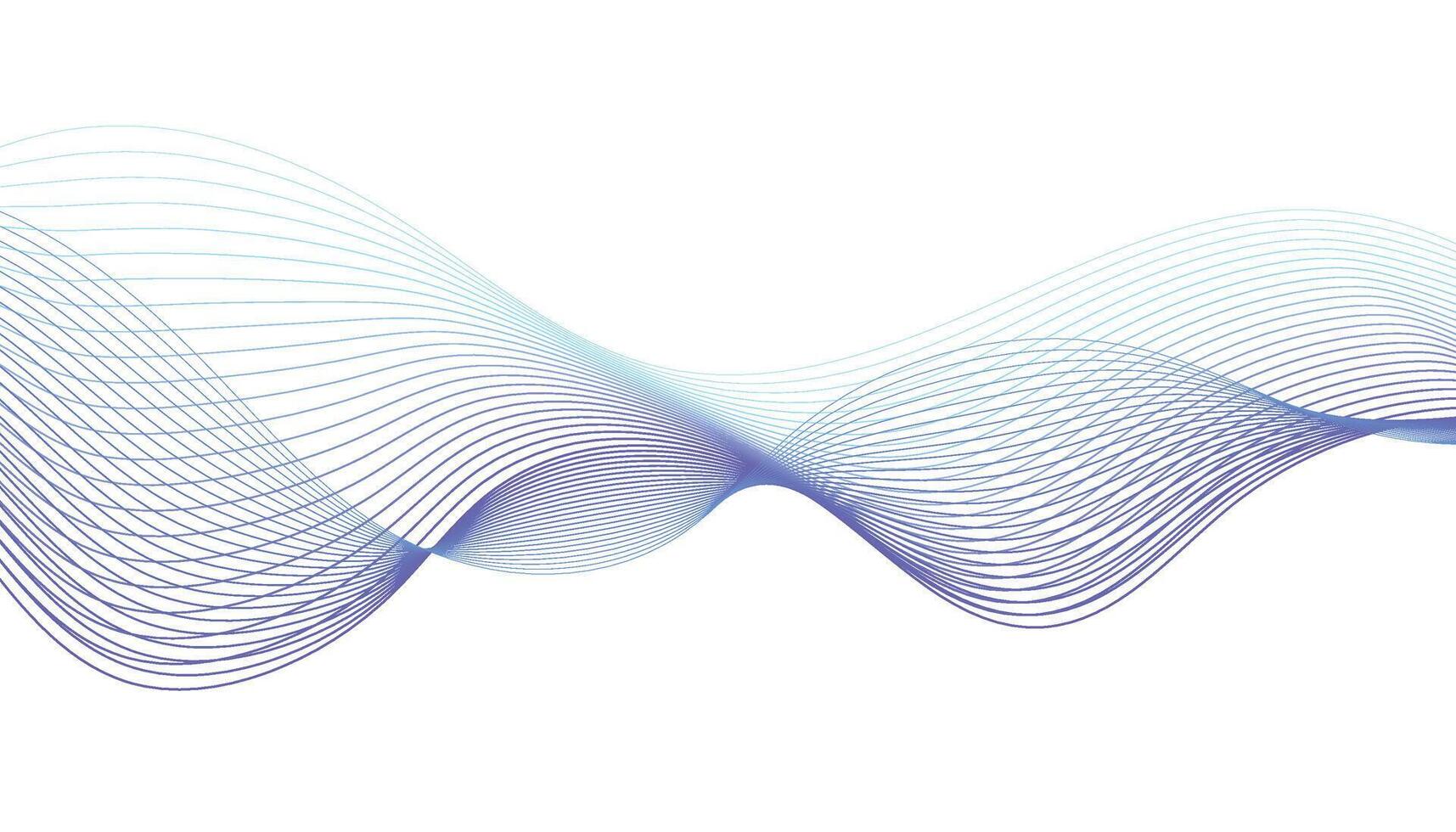 Blue Abstract Wave Lines on White Background vector