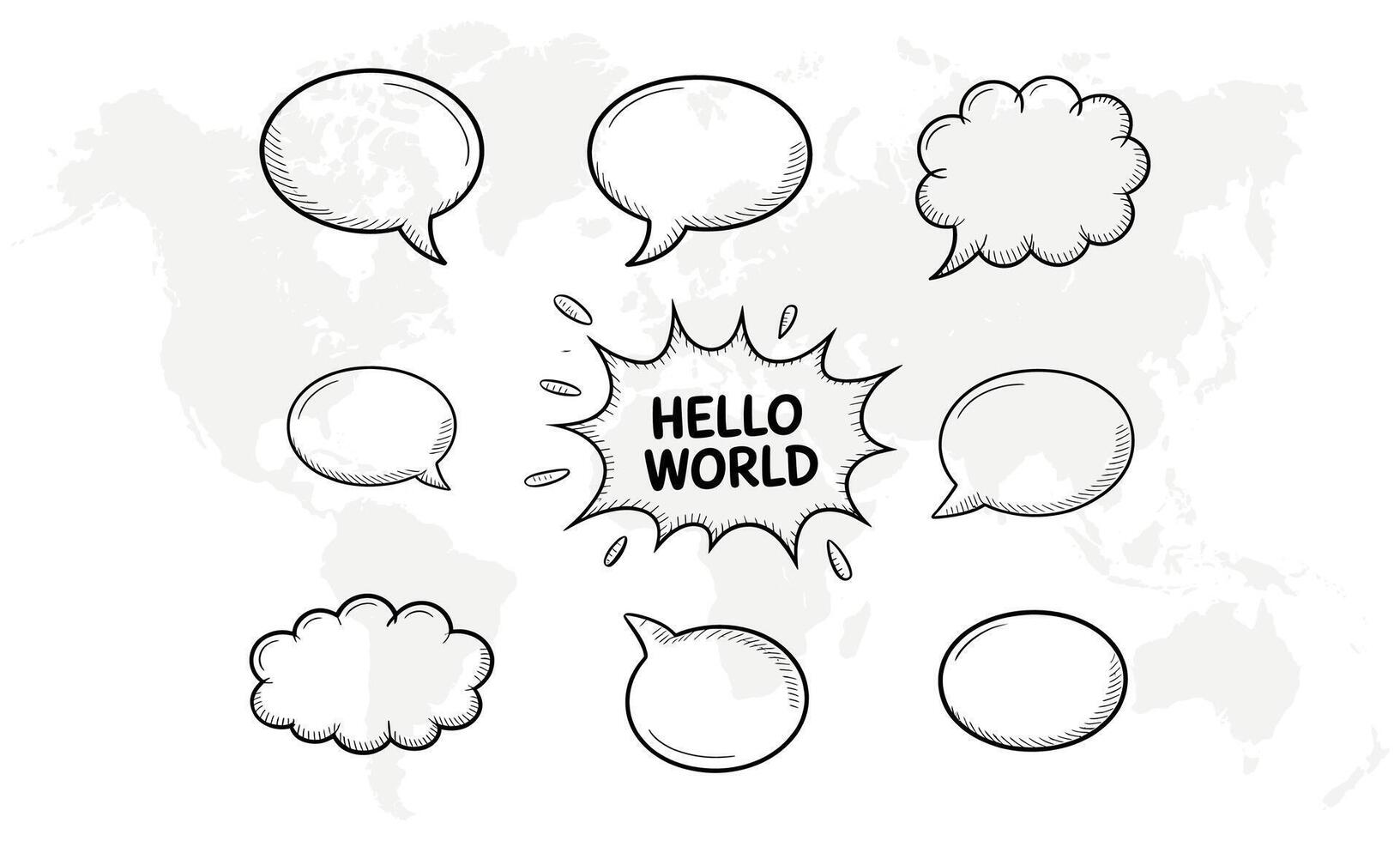 Minimal Speech and Thought Bubbles for Creative Use. vector