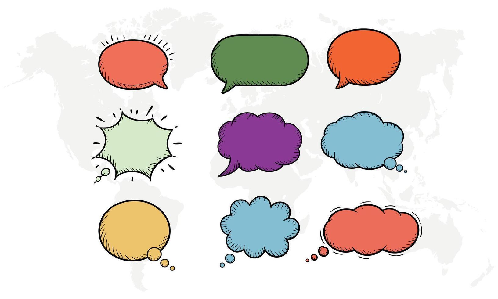 Speak Clearly with Colorful Speech Bubbles vector
