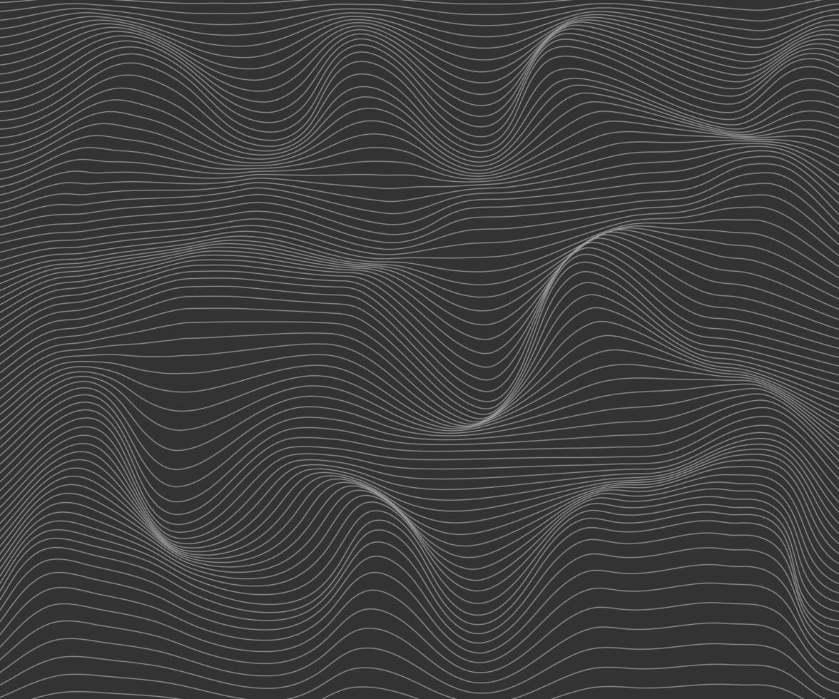 Abstract Dark Grey Wave Background Elegant Linear Pattern Modern Design vector
