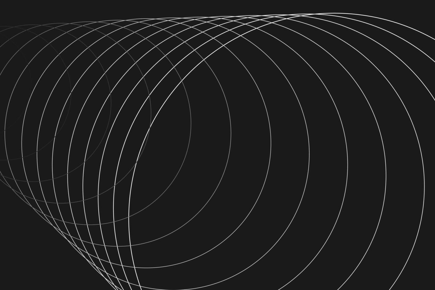 Abstract Kinetic Background Design Elegant White Lines on Black Illustration vector