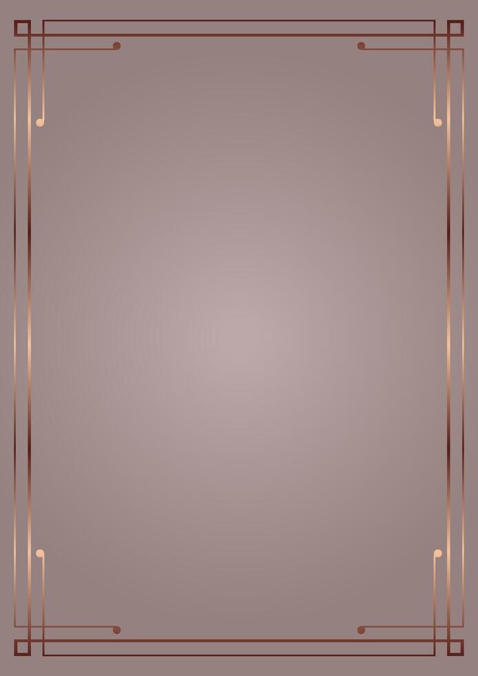 Decorative background with a rose gold frame vector