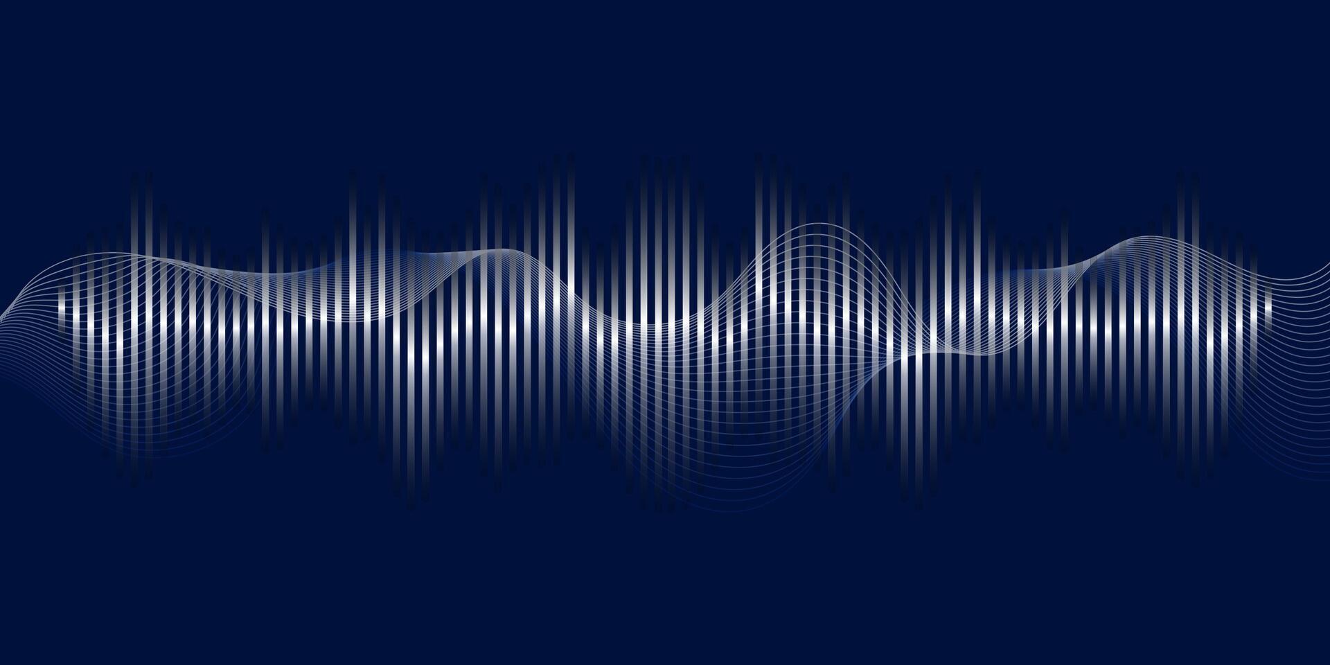 Minimal banner with an abstract soundwave design vector