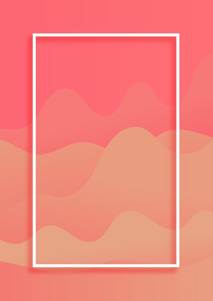Abstract gradient background with white frame vector