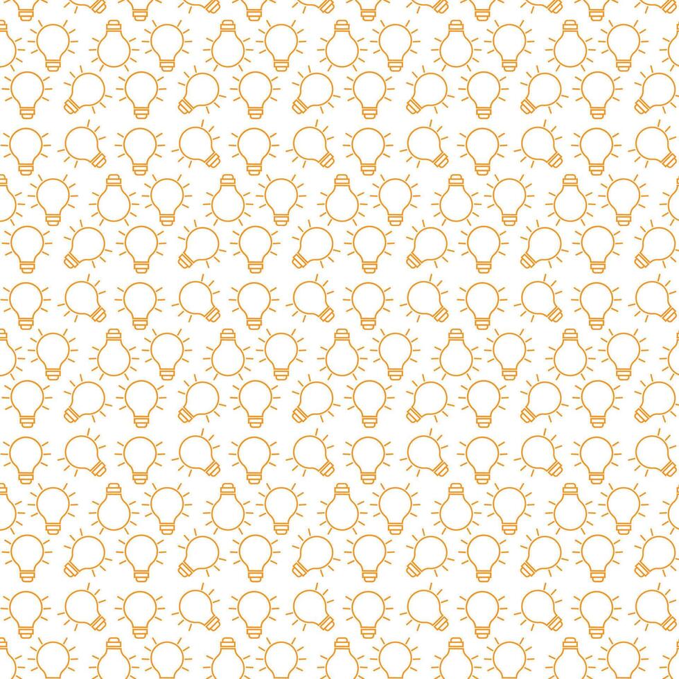 Repeating Pattern of Light Bulbs, led tube light pattern background. vector