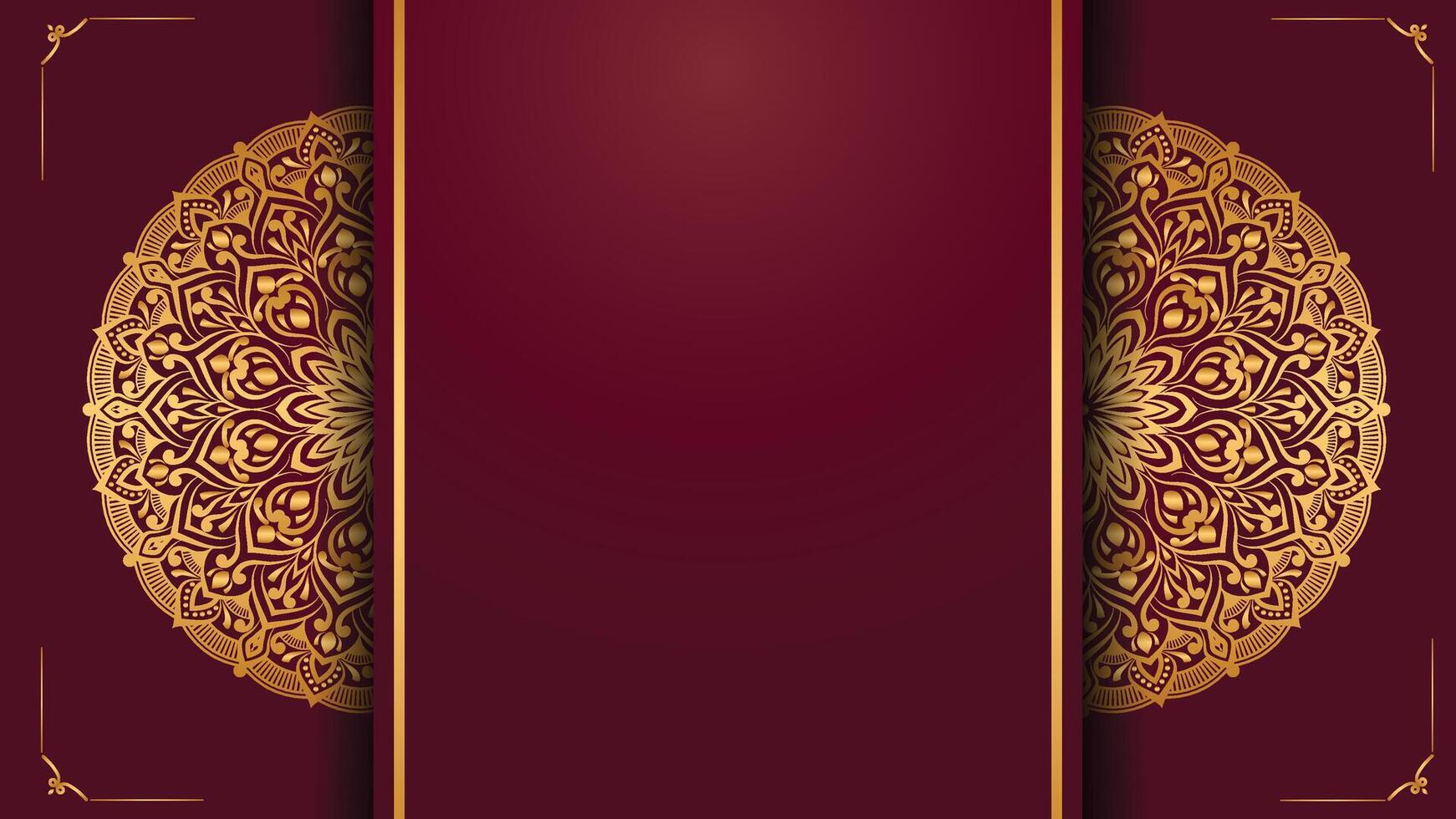 luxury ornamental mandala design coloring background in gold color and pink color Round gradient floral mandala patterns in design vector