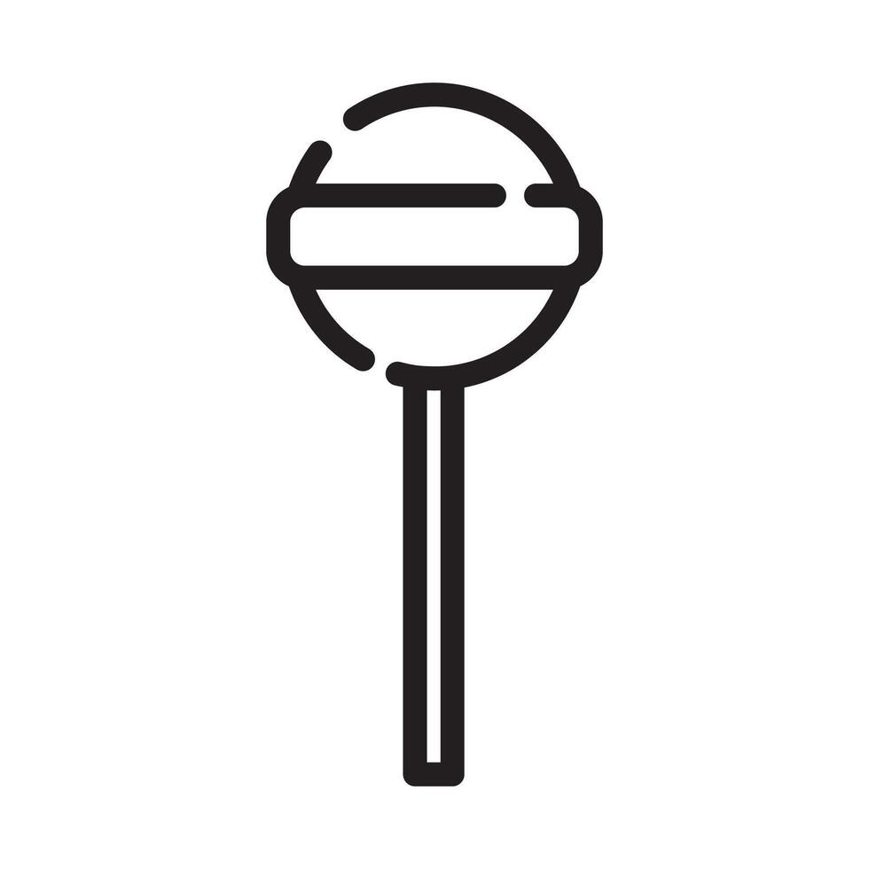Lollipop icon, line art illustration vector
