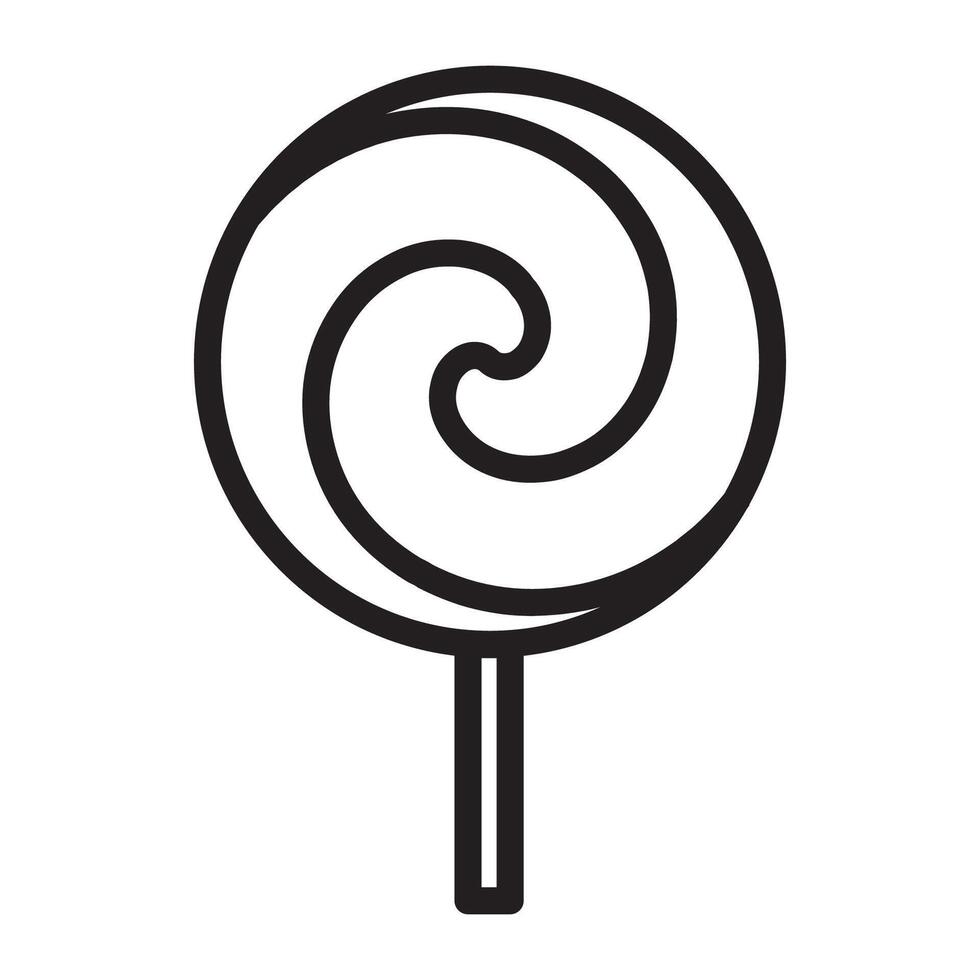 Lollipop line icon vector